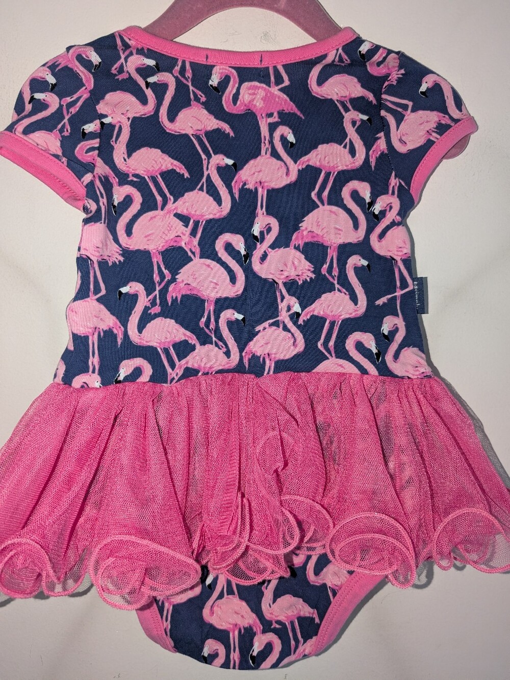 SIMPLY SOUTHERN Infant Girl's Bodysuit Featuring Tutu & Flamingos - Size 6-9 Mos - Picture 3 of 5